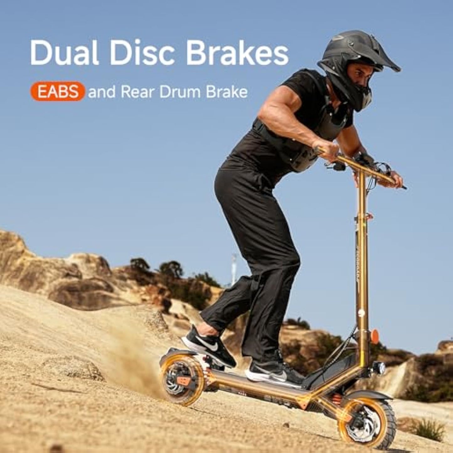 ET8 Electric Scooter, Powerful 1000W Motor & 32 MPH Max Speed, Electric Scooter Adults with 10" Off-Road Tires, 50 Miles Long Range, 4-Speed Modes & Cruise Control, Color Display(48V 20Ah)